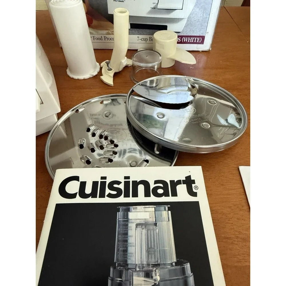 Cuisinart PRO Classic Food Processor DLC-10C 7 Cups Original Manual 1999 Tested